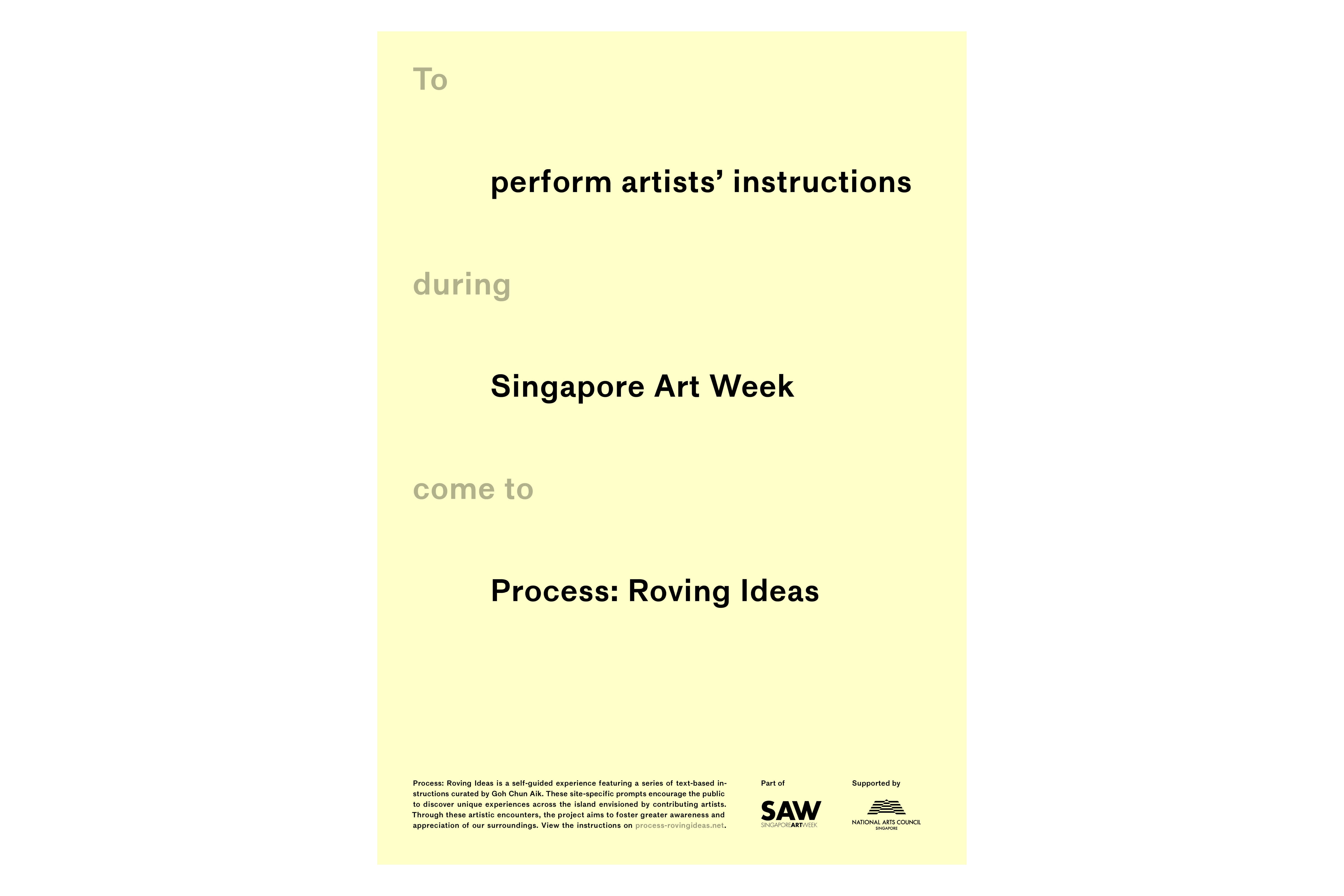 918 Process Roving Ideas (project identity), for Goh Chun Aik